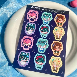 Alien Stage (ALNST) Cute Vinyl Nui Sticker Sheet - Mizi, Sua, Ivan, Till, Luka, Hyuna