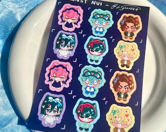 Alien Stage (ALNST) Cute Vinyl Nui Sticker Sheet - Mizi, Sua, Ivan, Till, Luka, Hyuna