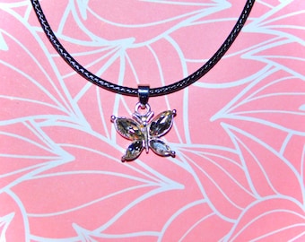 Clear Butterfly Necklace