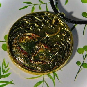 Sleeping Fox Medallion Necklace