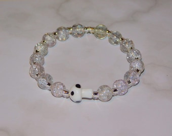 White Clear Mushroom Bracelet