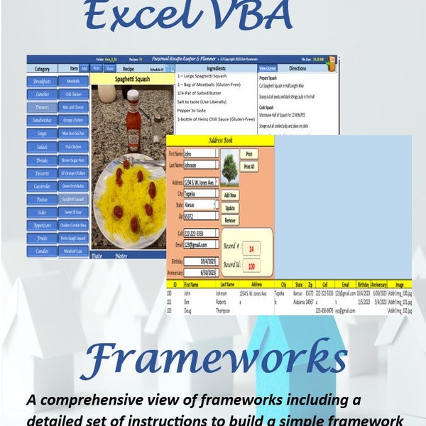 Excel VBA Frameworks, what are they? Detailed instructions for Creating a simple Framework Using Microsoft 365, 72 Page PDF Digital Book.