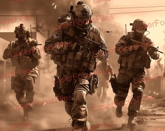 Laser Engrave File | Laser Burn PNG | 3D Illusion | Laser Cut File | Laser Digital Design File | Military | United States | American | Army