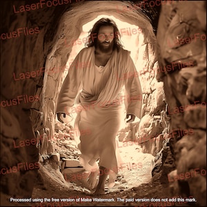 Laser Cut File | 3D Illusion | Laser Burn PNG | Laser Engrave File | Laser Digital Design File | Jesus | Christian | Cross | Christmas