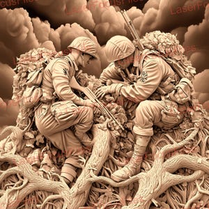 Laser Cut File | 3D Illusion | Laser Burn PNG | Laser Engrave File | Laser Digital Design File | War | American | Patriotic | Aircraft | USA