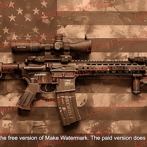 Laser Cut File | 3D Illusion | Laser Burn PNG | Laser Engrave File | Laser Digital Design File | 2nd Amendment | American Flag | Freedom