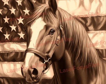 Laser Cut File | 3D Illusion | Laser Burn PNG | Laser Engrave File | Laser Digital Design File | Cowboy | Horse | Cowgirl | Western | USA