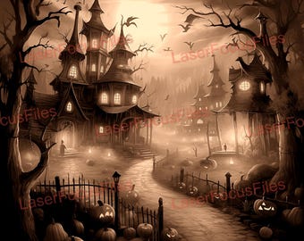 Laser Burn PNG | 3D Illusion | Laser Cut File | Laser Engrave File | Laser Digital Design File | Halloween | Pumpkin | October | Haunted