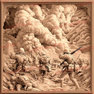 Laser Cut File | 3D Illusion | Laser Burn PNG | Laser Engrave File | Laser Digital Design File | War | American | Patriotic | Aircraft | USA