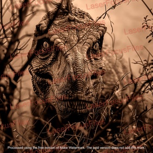3D Illusion | Laser Burn PNG | Laser Cut File | Laser Engrave File | Laser Digital Design File | T-rex | Dinosaur | Deadly Trex | Jurassic