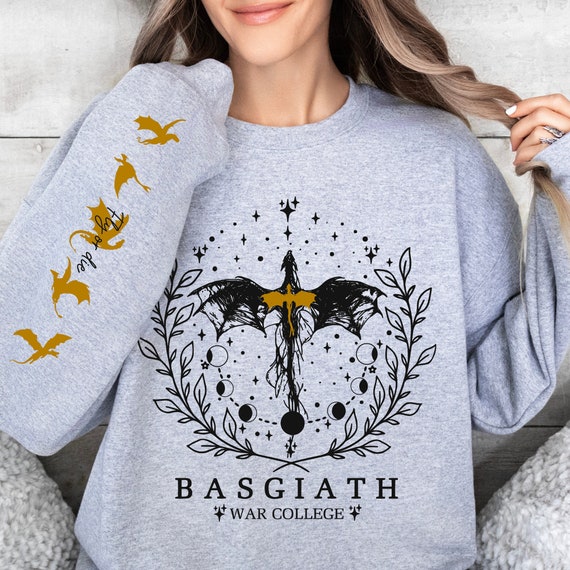 Fourth Wing Sweatshirt, Basgiath War College, Dragon Rider, Violet