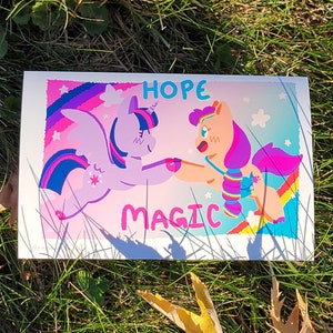 Impresión de Twilight Sparkle y Sunny Star Scout/Mi pequeño pony/Generación 4 y 5