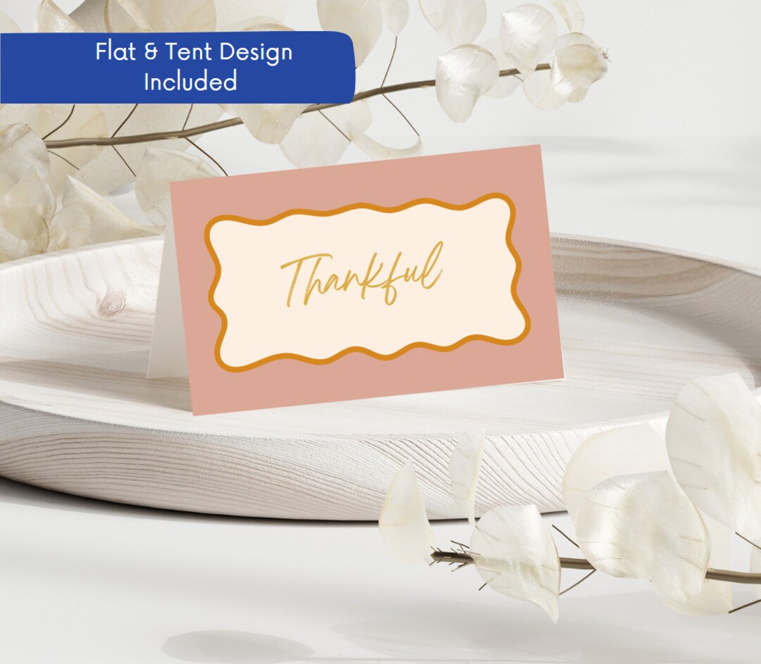 Squiggle Printable Name Place Cards Buffet Table Cards or Etsy