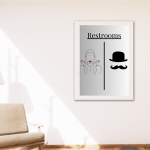 Restroom printable wall art