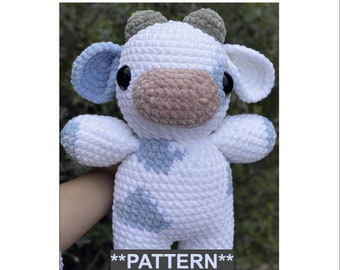 Clay the Jumbo Cow Crochet **PATTERN** NOT a finished piece