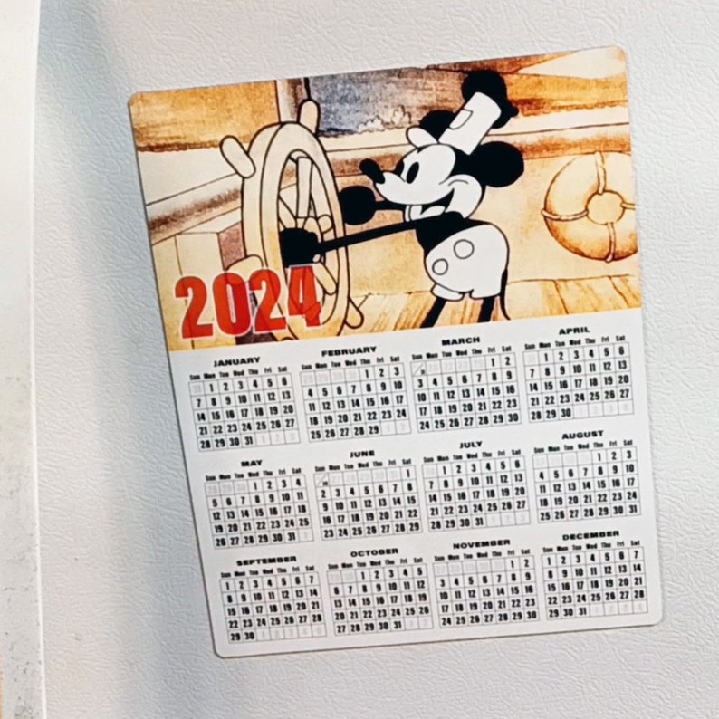 Steamboat Willie 2024 Calendar Etsy
