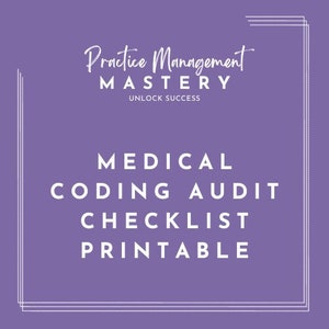 Medical Coding Audit Checklist