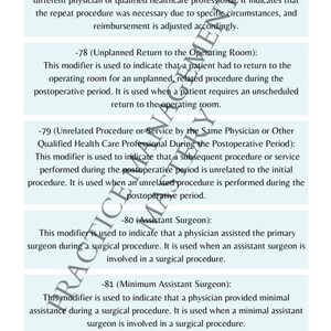 Common CPT Modifiers Guide- Digital Download! - Etsy