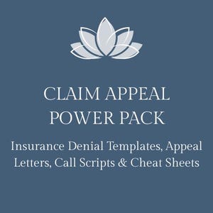 Claim Appeal Power Pack | Insurance Denial Templates, Appeal Letters, Call Scripts & Cheat Sheet | Medical Billing Toolkit