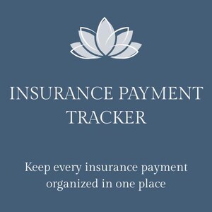 Insurance Payment Log | Excel | Medical Billing Tracker for Private Practice