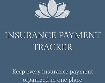 Insurance Payment Log | Excel | Medical Billing Tracker for Private Practice