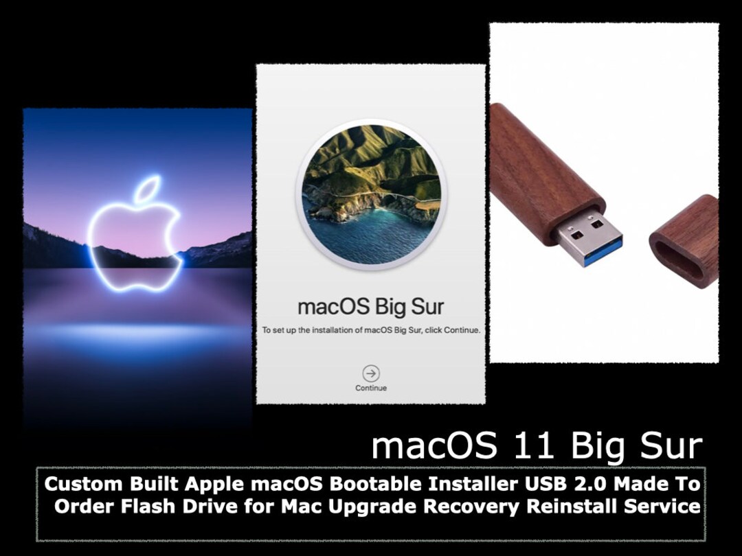 Macos 11 Big Sur Installer Custom Built Bootable USB 2.0 Made Etsy