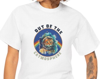 Out of the Cat-mosphere Cotton Tee Cat Lovers Funny Retro Cat Shirt
