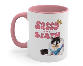 Funny Cat Mug 11oz Sassy Cat, Cat Lovers