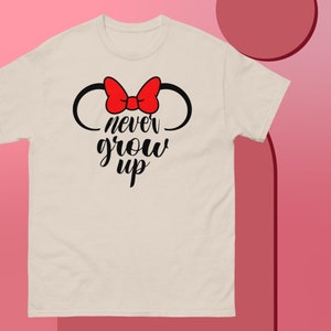 Minnie NEVER GROW UP Gildan Classic tee shirt - Unisex