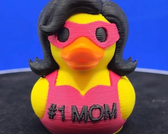 Patito de goma n.° 1 MAMÁ – Regalo para el Día de la Madre impreso en 3D y decoración de escritorio