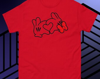 Mickey & Minnie MANO CORAZÓN Gildan Camiseta clásica - Unisex