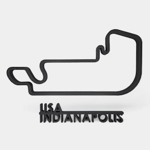 Indianapolis - USA - Indycar 2025 - Nascar - Racing Track 3D Wall Art With Tag - Formula One