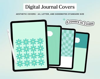 Green Digital Journal Covers | iPad Goodnotes & Notability (PDF)