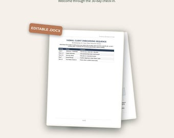 5-Email Onboarding Sequence | Bookkeeper Client Welcome Drip | Editable Word