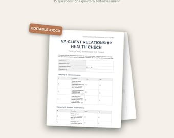 Client Relationship Health Check | 15-Question Quarterly Review | Bookkeepers