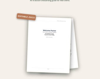 Welcome Packet Template | Bookkeeper Client Onboarding | Editable Word