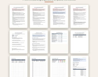 Bookkeeper VA Templates | 14 Client Onboarding & Operations Forms | Word and Excel
