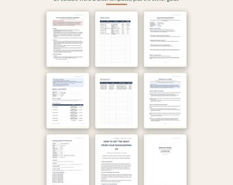 Complete Bookkeeper VA System | 28 Templates + SBO Guide | 29 Files, Word & Excel
