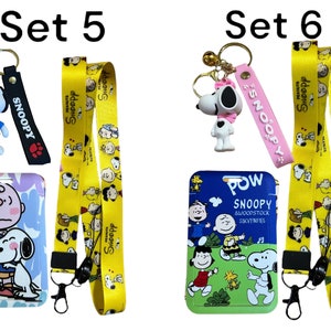 Snoopy and Charlie Brown Keychain Lanyard Id Card Holder Handmade ...