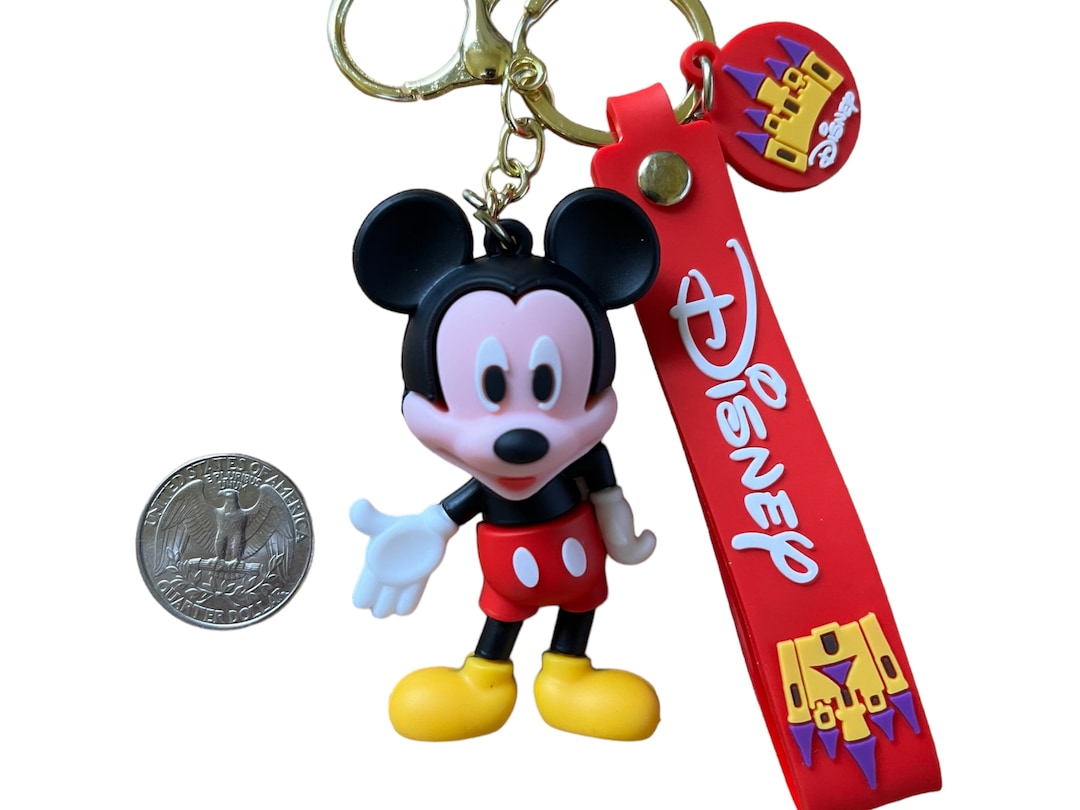 Disney Mickey Mouse Keychain Premium 3D Cute Silicone Rubber Figure Toy