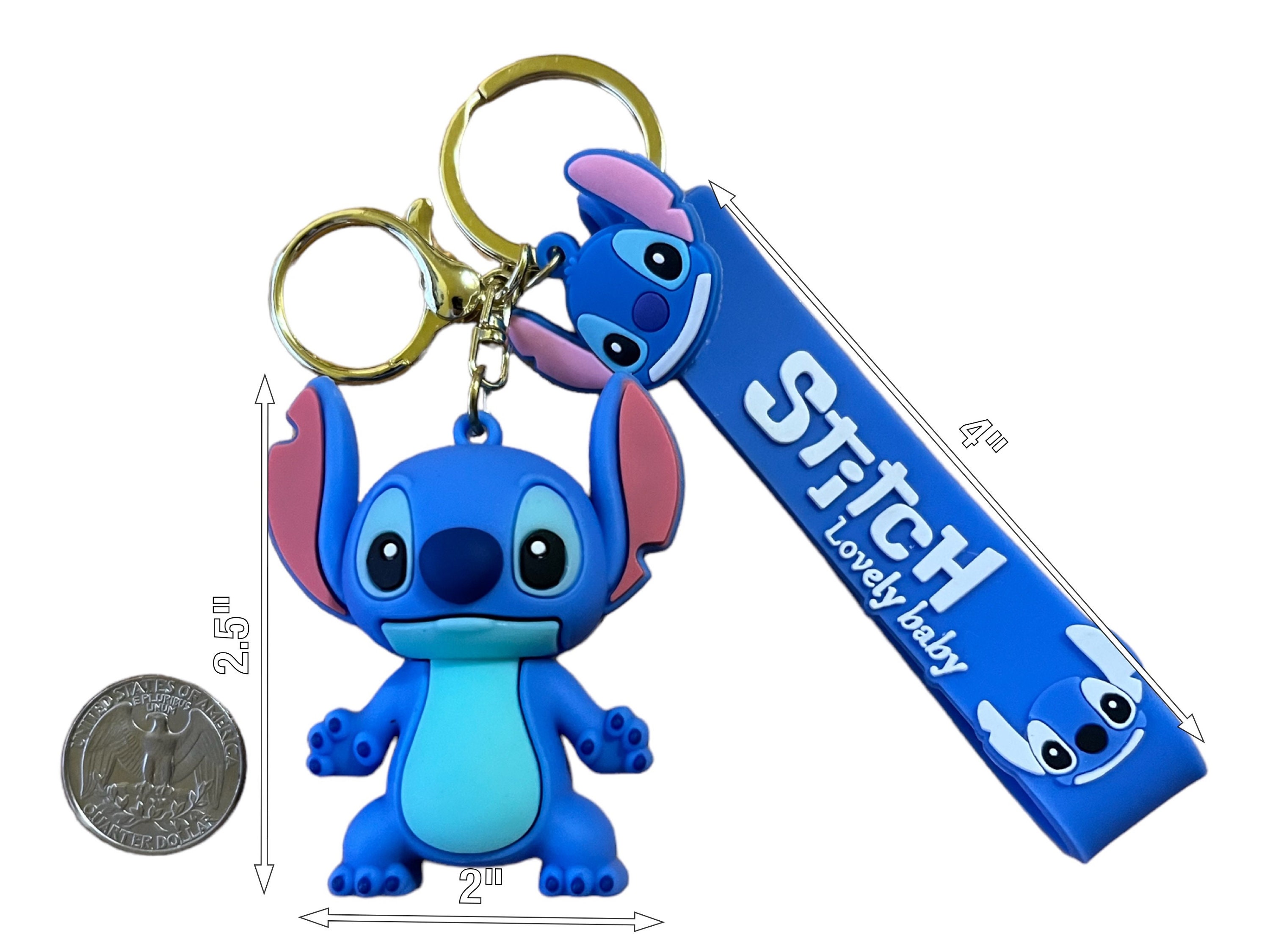 Lilo & Stitch Keychain Kawaii Cartoon Figure Stitch Angel Si - Inspire  Uplift
