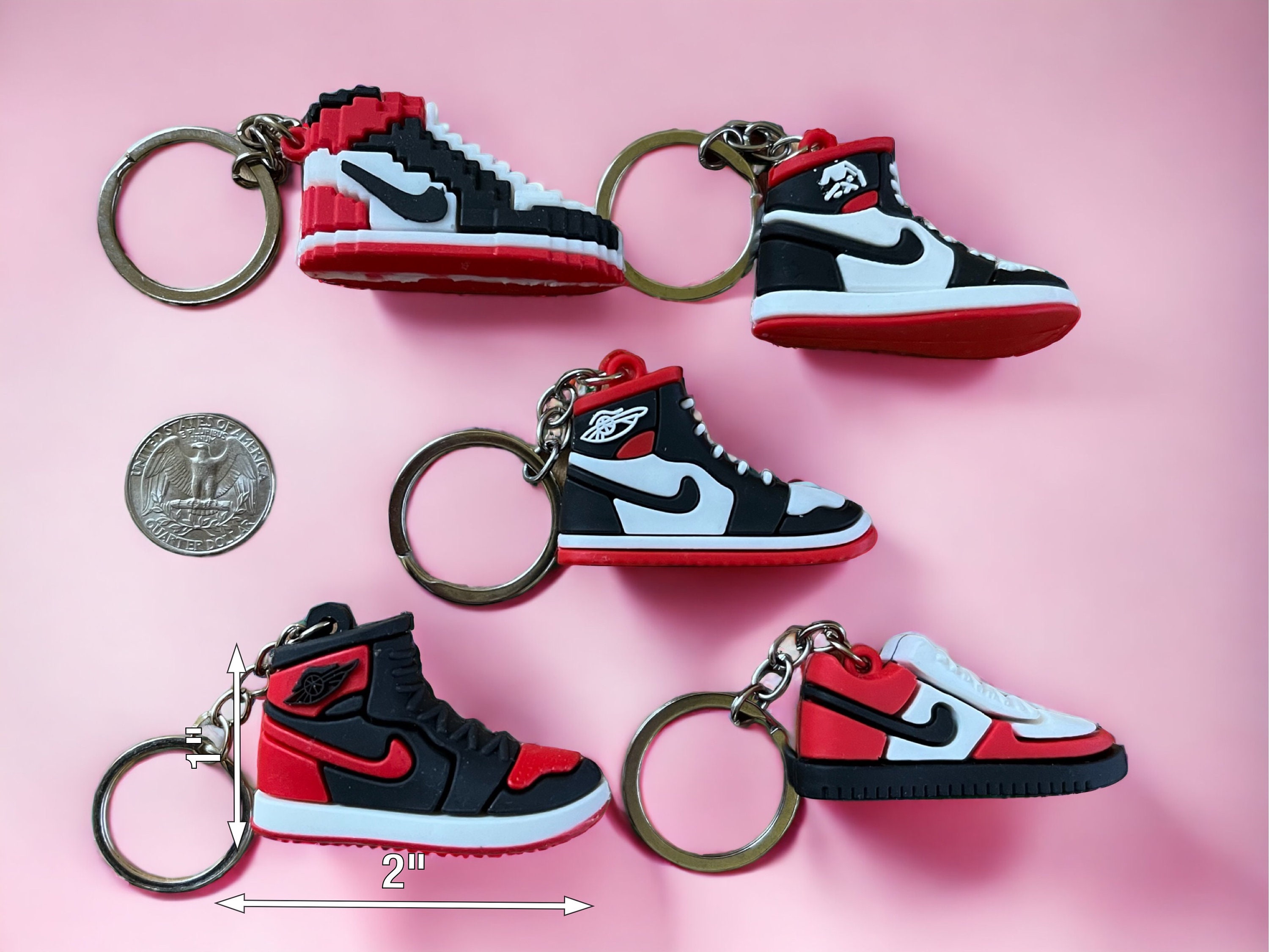 Nike/Louis Mini Shoe Keychain Single or Pair With or Without The