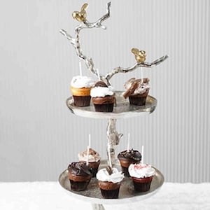 Aurellium Branch 2 Tiered Cake Stand Sale 25%