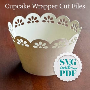 Emballage de cupcake marguerite SVG / Papel Picado mariage, baby shower, décoration de fête d'anniversaire Fiesta / modèle de fichier de découpe numérique Cricut Silhouette bricolage