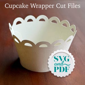 Emballage de cupcake arqué SVG / Papel Picado mariage, décoration de fête d'anniversaire Fiesta pour baby shower / modèle de fichier de découpe numérique Cricut Silhouette bricolage