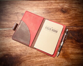 Handcrafted Italian leather notebook holder, made to order