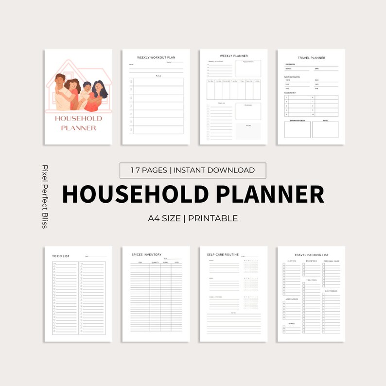 Household Planner, House Organization, Family Organizer, Home Binder ...