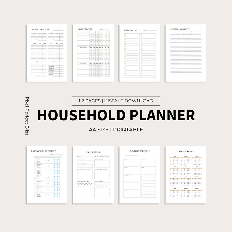 Household Planner, House Organization, Family Organizer, Home Binder ...