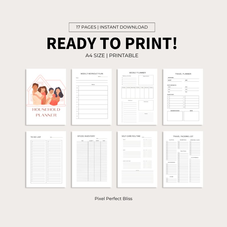 Household Planner, House Organization, Family Organizer, Home Binder ...
