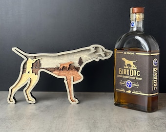 GSP Wood Sculpture: Upland Hunting Dog Art, Bird Hunting Decor, Father's Day Gift